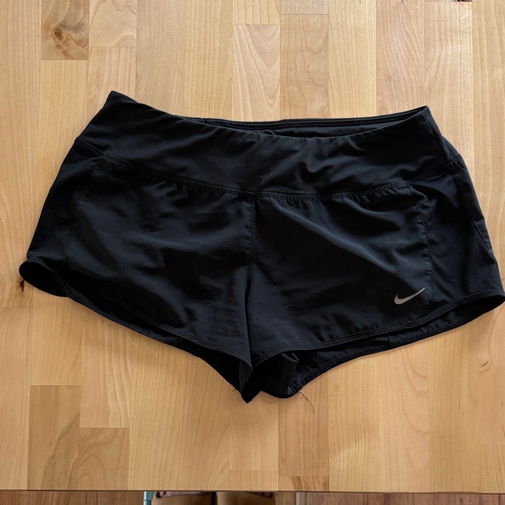 Nike Black Women's Running Shorts with Reflective Swoosh